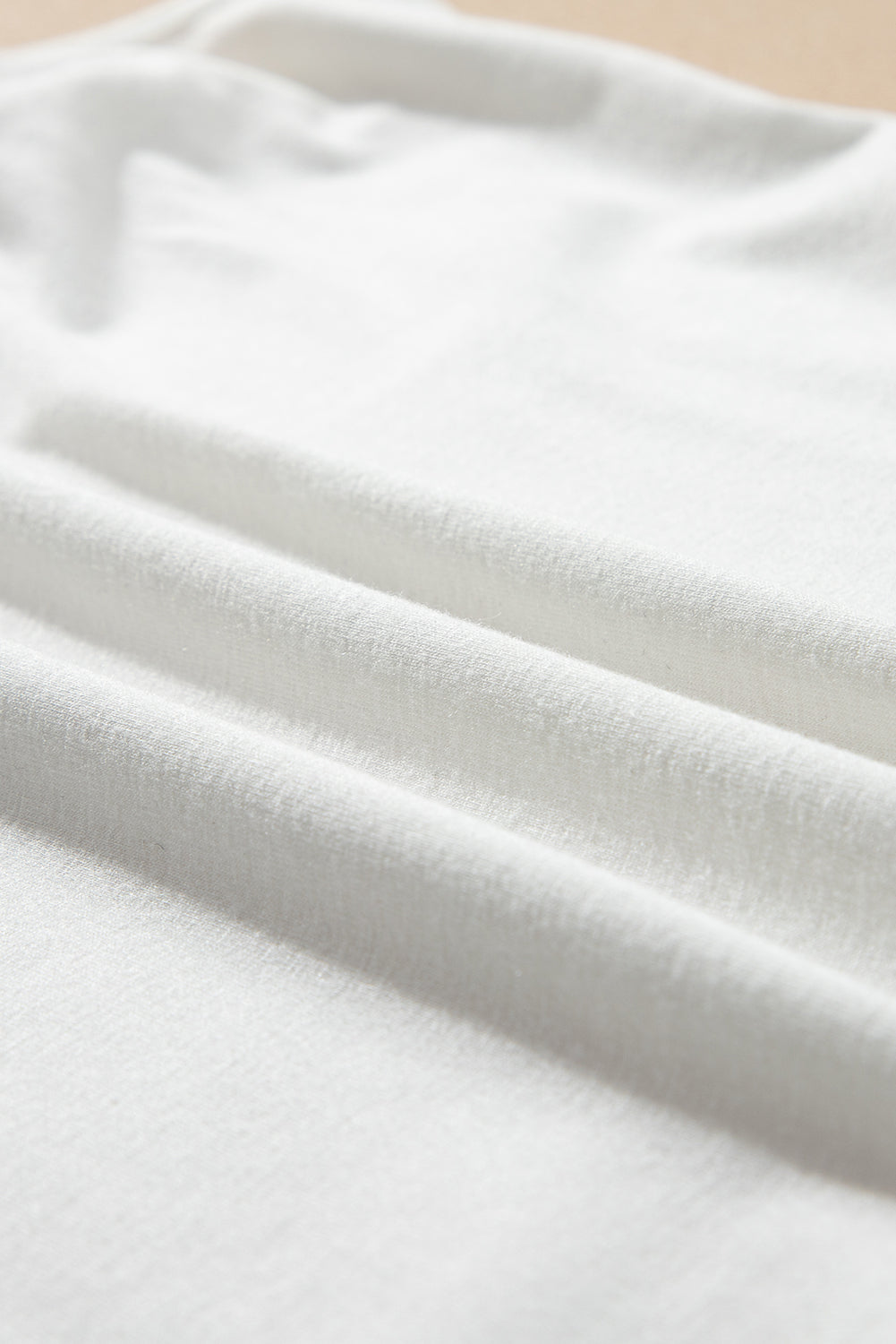 White Plain Sheer Mesh T-Shirt