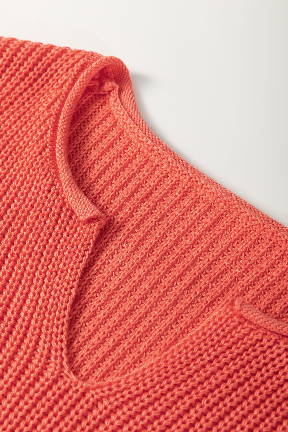Flamingo Solid Textured Knitted Notch V Neck Sweater Vest