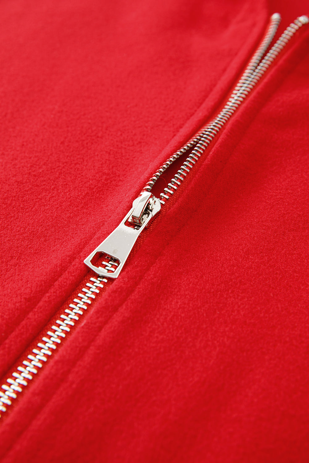 Light French Beige Solid Color Casual Zipper Hooded Jacket