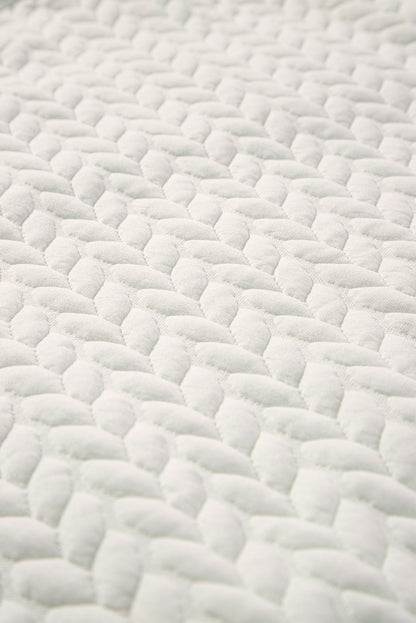 White XOXO Chenille Letter Patch Quilted Sweatshirt